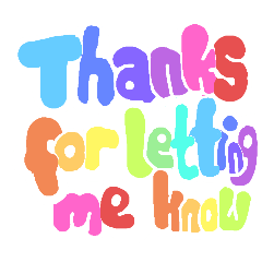 知らせてくれたありがとう