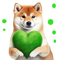 病院スタンプ☆でか文字柴犬