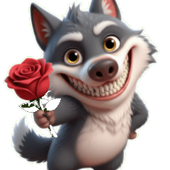 嚇到吃手手的大野狼