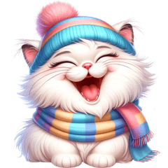 Winter Cute Cat Greetings