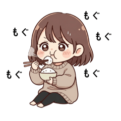 かわいいもぐちゃんのスタンプ