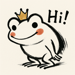 Hokumaru: Japanese Ink-Style Frog