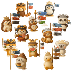 紙粘土動物のこどもの日イベント