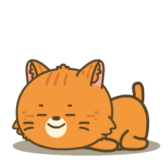 Cute Orange Cat : Pop-up stickers