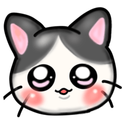 ハチワレ猫（ゆるカワぷっくり♡）スタンプ