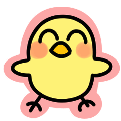 Colorful! Moving Chick Stickers