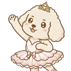 Ballet Poodle Lulu/ Daily Fun Stickers