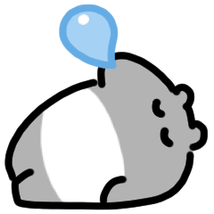 單色貘動畫貼紙