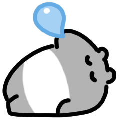 Monochrome Tapir Animated Sticker