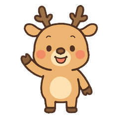 かわいいトナカイと雪だるまスタンプ