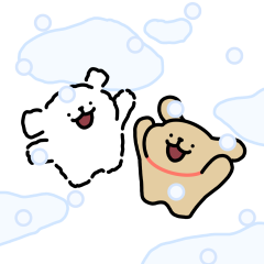 線條小狗冬日故事