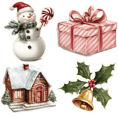 歡樂可愛俏皮耶誕節老公雪人禮物鹿耶誕樹3