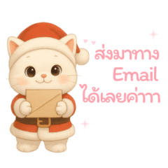 Santa the White Cat