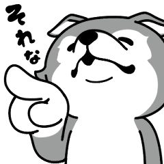 表情豊かなハスキーさん