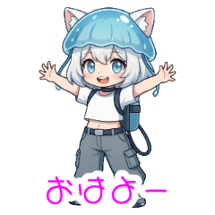クラゲ女子のちびキャラスタンプセット