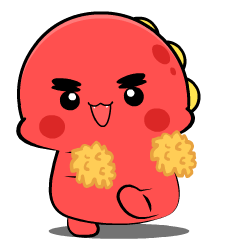 Grumpy Dino Red 4 : Animated Stickers