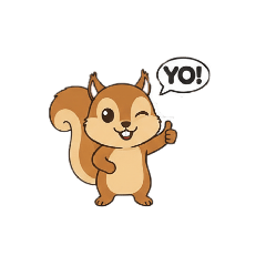 Cute animal anime stamps