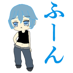 青い髪の女の子2