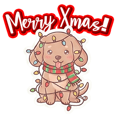 Merry Xmas! Little Dachshund