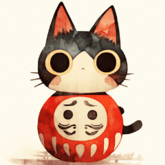 New Year's messages from various cats