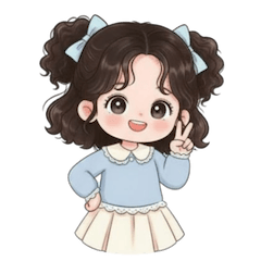 穿著可愛活潑服裝的少女 (NT)