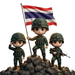 Thai soldiers in combat gear upgraded