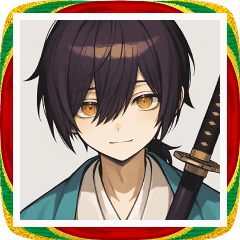 日本刀と新撰組の男の子スタンプ