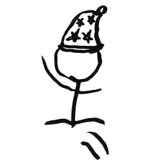 Handwriting Pretty Stickman Stickers