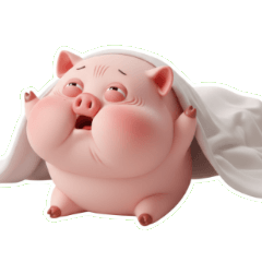 リモコン取って！超ズボラなピンクのブタ