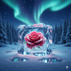 冬日冰封玫瑰