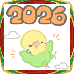 新年！セキセイインコちゃん
