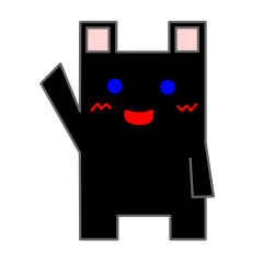 Black rabbit Behavior sticker