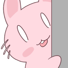 Cute pink rabbit stamps 2.