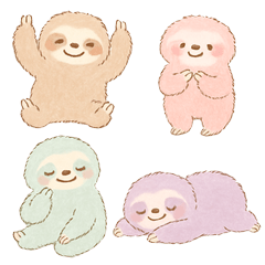 Sloth's Fluffy Daily Life Stickers