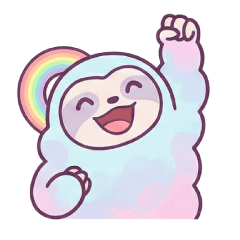 Rainbow Sloth: Pastel Life