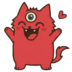 可愛又怪的三眼小紅貓日常