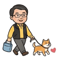 CuteOld man's daily greetings