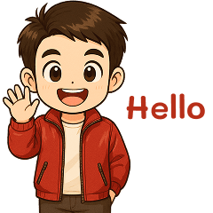 かわいい男の子のデイリースタンプ