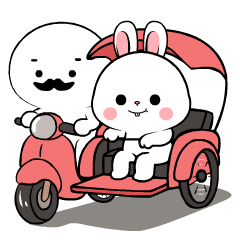Funny Rabbit : Pop-up stickers