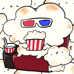 なんだかゆるいポップコーン