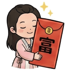 かわいいCガールの新年のご挨拶-Young