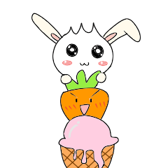 Rabbit bon and his carrot partner