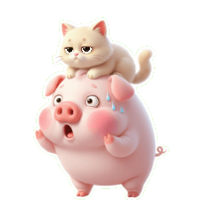 超懶粉紅豬表示今天不想上班