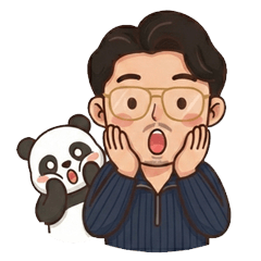 Man with Panda Friend