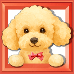 【プードル】動く！飛び出すお正月