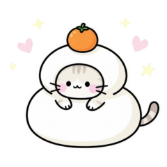 Fluffy Tabby! Winter, Daily Cat Stickers