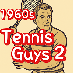 1960年代テニスガイwithシンプルメッセージ