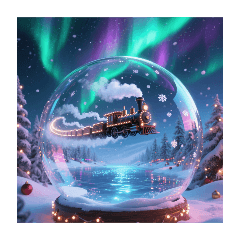 クリスマス✨️SLと雪降るスノードーム