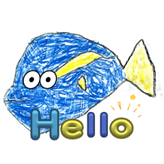 sea creatures by5-year-old boy