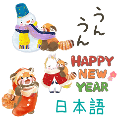 Red panda Pohe/New Year/Compact. JP